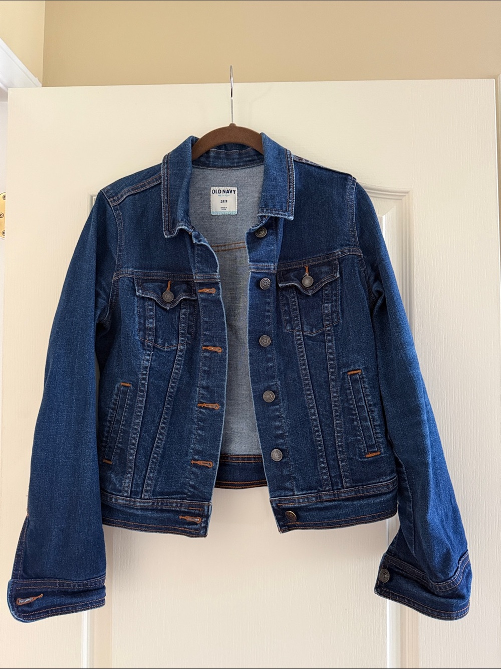 Old Navy Blue Denim Trucker Jacket (size small)